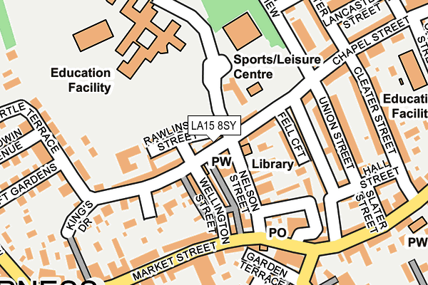 LA15 8SY map - OS OpenMap – Local (Ordnance Survey)