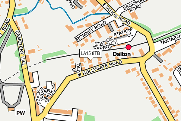 LA15 8TB map - OS OpenMap – Local (Ordnance Survey)