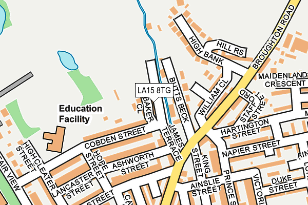 LA15 8TG map - OS OpenMap – Local (Ordnance Survey)