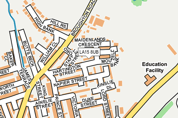 LA15 8UB map - OS OpenMap – Local (Ordnance Survey)