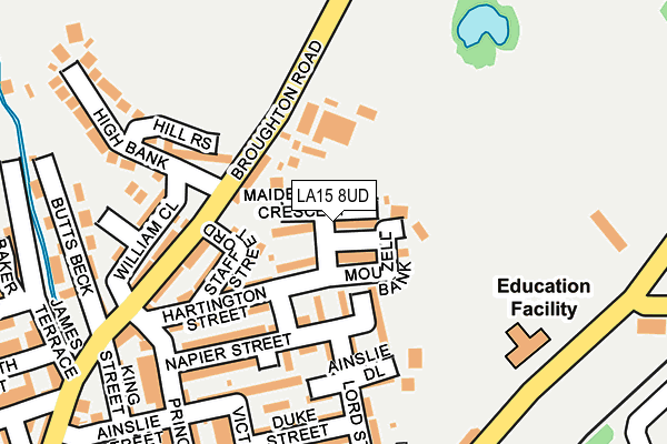 LA15 8UD map - OS OpenMap – Local (Ordnance Survey)