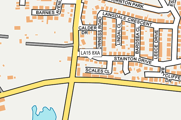 LA15 8XA map - OS OpenMap – Local (Ordnance Survey)