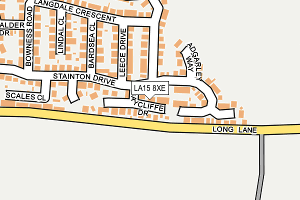 LA15 8XE map - OS OpenMap – Local (Ordnance Survey)