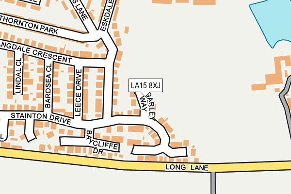 LA15 8XJ map - OS OpenMap – Local (Ordnance Survey)