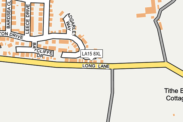 LA15 8XL map - OS OpenMap – Local (Ordnance Survey)