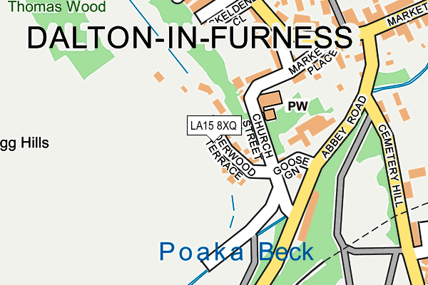 LA15 8XQ map - OS OpenMap – Local (Ordnance Survey)