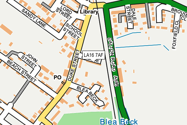LA16 7AF map - OS OpenMap – Local (Ordnance Survey)