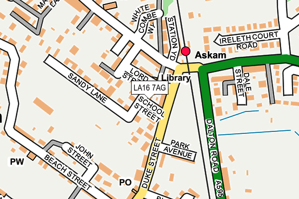 LA16 7AG map - OS OpenMap – Local (Ordnance Survey)