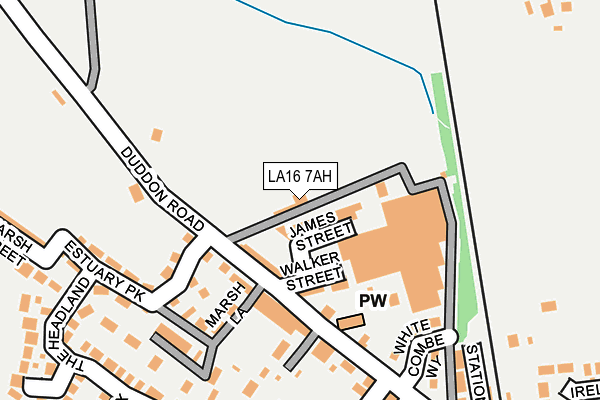 LA16 7AH map - OS OpenMap – Local (Ordnance Survey)