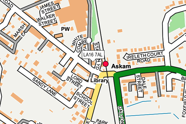 LA16 7AL map - OS OpenMap – Local (Ordnance Survey)