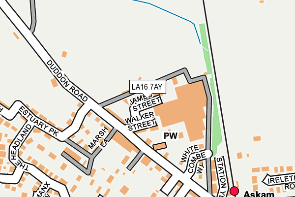 LA16 7AY map - OS OpenMap – Local (Ordnance Survey)