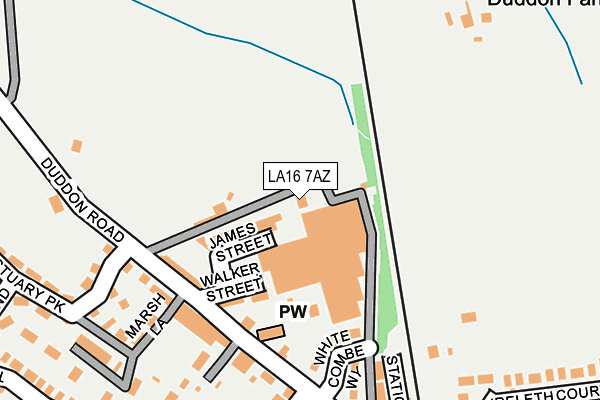 LA16 7AZ map - OS OpenMap – Local (Ordnance Survey)