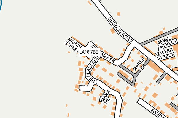 LA16 7BE map - OS OpenMap – Local (Ordnance Survey)