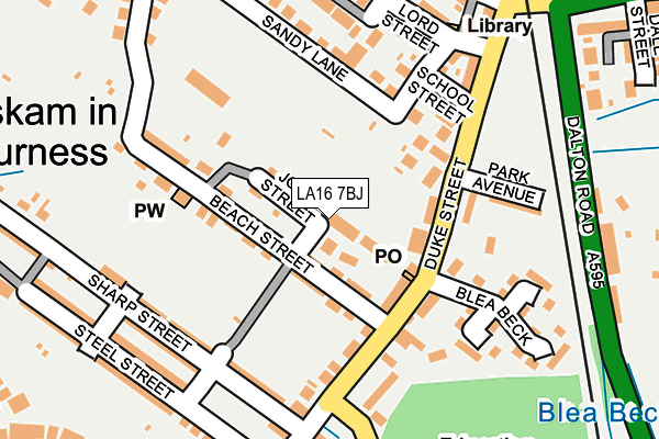 LA16 7BJ map - OS OpenMap – Local (Ordnance Survey)