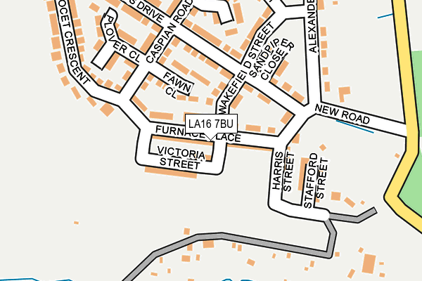 LA16 7BU map - OS OpenMap – Local (Ordnance Survey)