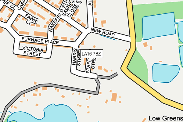 LA16 7BZ map - OS OpenMap – Local (Ordnance Survey)