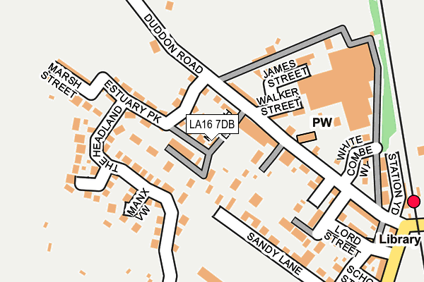 LA16 7DB map - OS OpenMap – Local (Ordnance Survey)