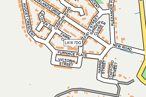 LA16 7DQ map - OS OpenMap – Local (Ordnance Survey)