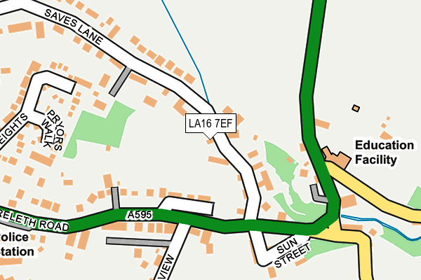 LA16 7EF map - OS OpenMap – Local (Ordnance Survey)