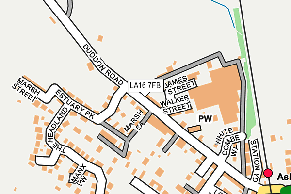 LA16 7FB map - OS OpenMap – Local (Ordnance Survey)