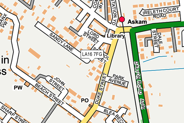 LA16 7FG map - OS OpenMap – Local (Ordnance Survey)