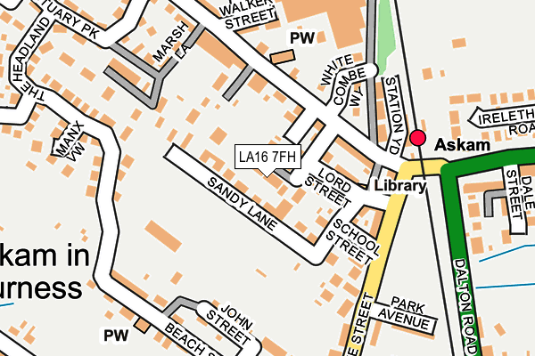 LA16 7FH map - OS OpenMap – Local (Ordnance Survey)