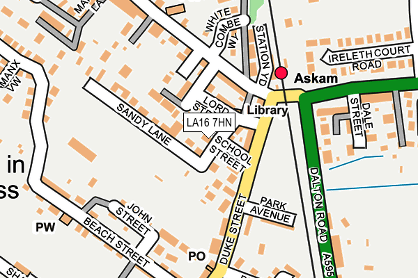 LA16 7HN map - OS OpenMap – Local (Ordnance Survey)