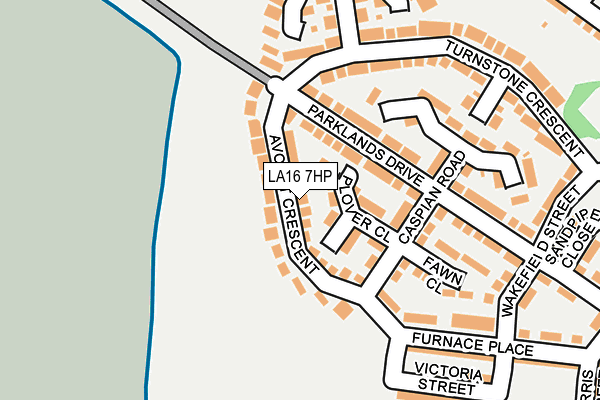 LA16 7HP map - OS OpenMap – Local (Ordnance Survey)