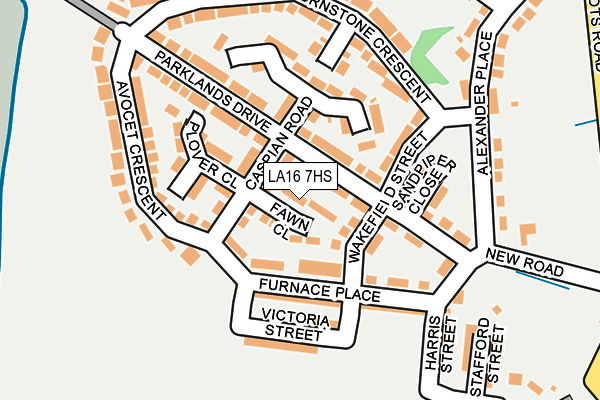LA16 7HS map - OS OpenMap – Local (Ordnance Survey)