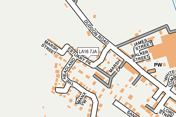 LA16 7JA map - OS OpenMap – Local (Ordnance Survey)