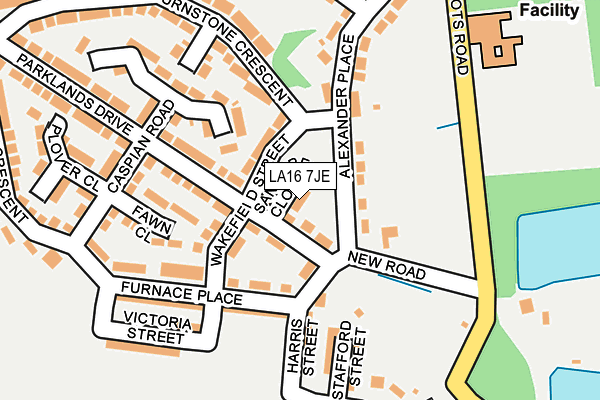 LA16 7JE map - OS OpenMap – Local (Ordnance Survey)