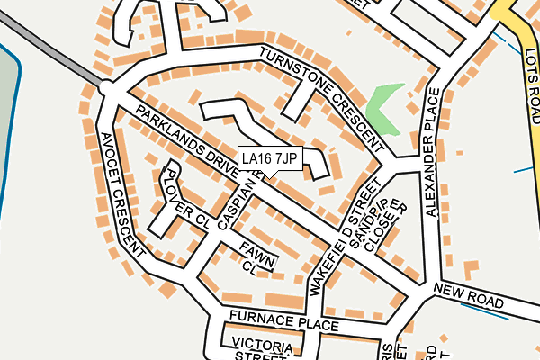 LA16 7JP map - OS OpenMap – Local (Ordnance Survey)