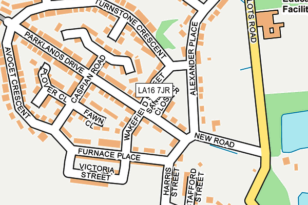 LA16 7JR map - OS OpenMap – Local (Ordnance Survey)