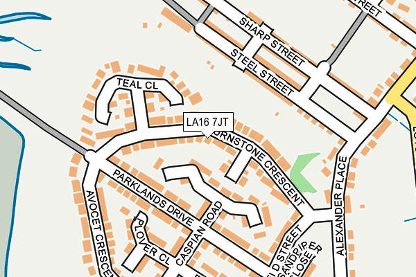 LA16 7JT map - OS OpenMap – Local (Ordnance Survey)