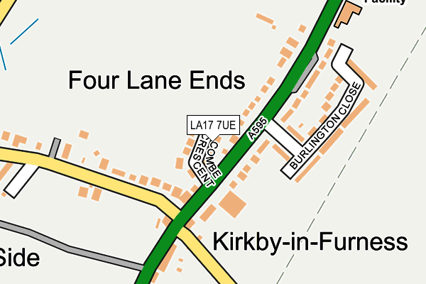 LA17 7UE map - OS OpenMap – Local (Ordnance Survey)