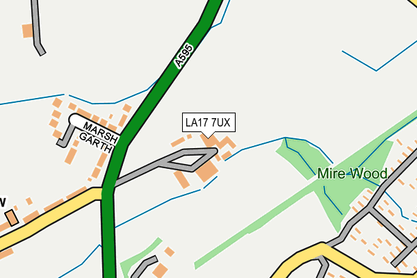 LA17 7UX map - OS OpenMap – Local (Ordnance Survey)