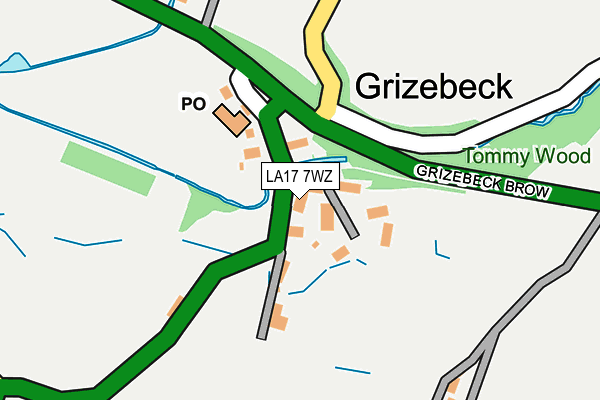 LA17 7WZ map - OS OpenMap – Local (Ordnance Survey)
