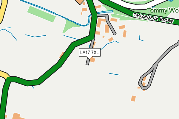 LA17 7XL map - OS OpenMap – Local (Ordnance Survey)