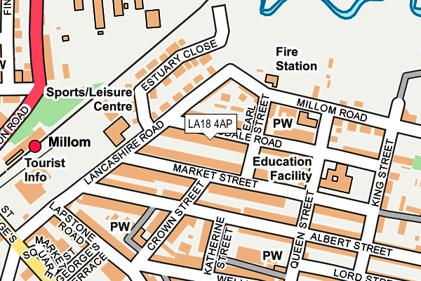 LA18 4AP map - OS OpenMap – Local (Ordnance Survey)