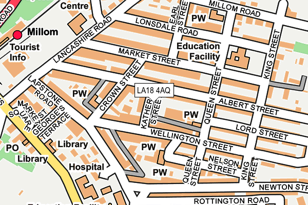 LA18 4AQ map - OS OpenMap – Local (Ordnance Survey)