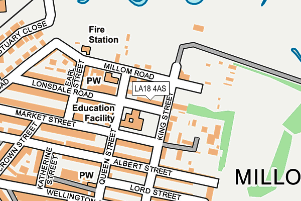 LA18 4AS map - OS OpenMap – Local (Ordnance Survey)