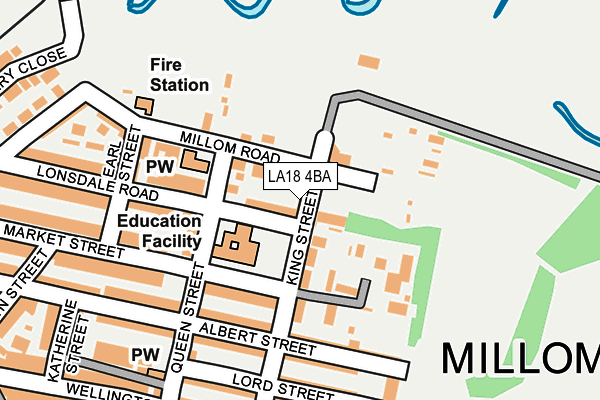 LA18 4BA map - OS OpenMap – Local (Ordnance Survey)