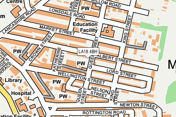 LA18 4BH map - OS OpenMap – Local (Ordnance Survey)