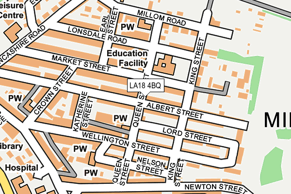 LA18 4BQ map - OS OpenMap – Local (Ordnance Survey)