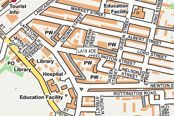 LA18 4DE map - OS OpenMap – Local (Ordnance Survey)