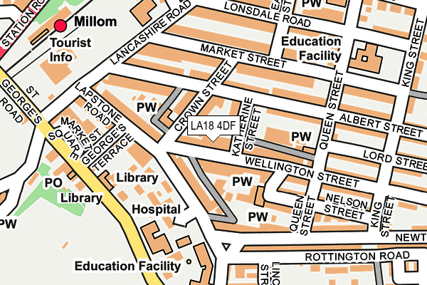 LA18 4DF map - OS OpenMap – Local (Ordnance Survey)