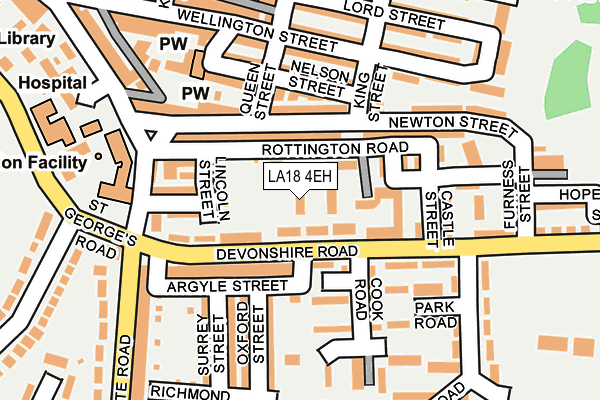 LA18 4EH map - OS OpenMap – Local (Ordnance Survey)