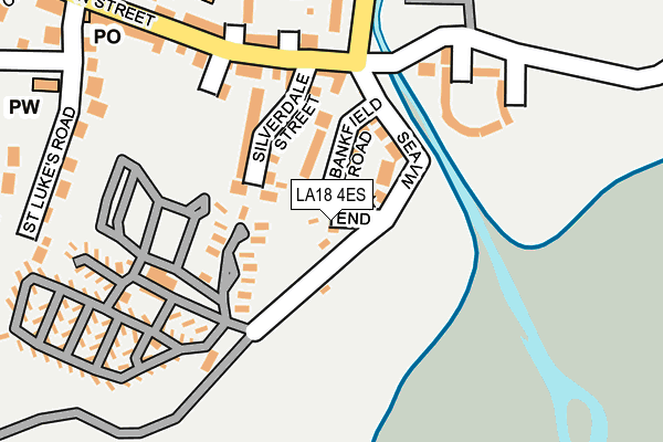 LA18 4ES map - OS OpenMap – Local (Ordnance Survey)