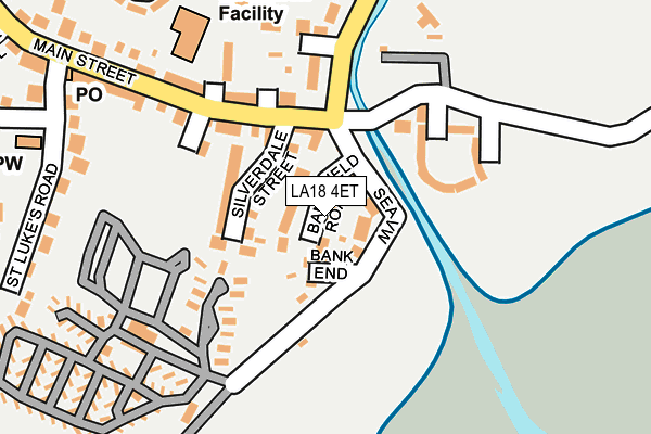 LA18 4ET map - OS OpenMap – Local (Ordnance Survey)