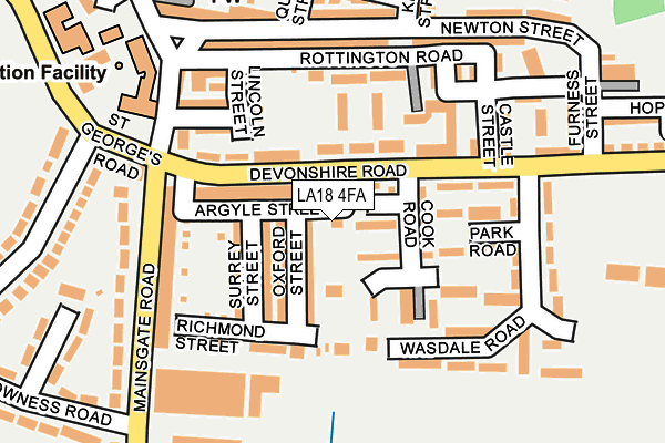 LA18 4FA map - OS OpenMap – Local (Ordnance Survey)